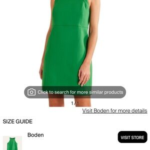 2 Boden Sleeveless Wool-blend Mini Shift Dresses (Green & Black)